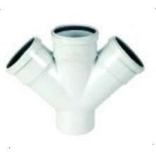 Wavin Pvc Çift Çatal 45° 70 x 70