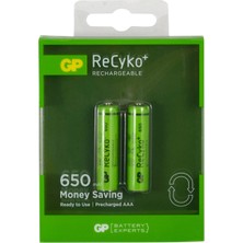 Gp Recyko 650 Mah Şarjlı Aaa Ince Pil 2 Adet