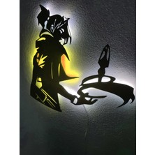 Dekoraven Valorant Jett LED Işıklı Ahşap Tablo