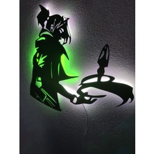 Dekoraven Valorant Jett LED Işıklı Ahşap Tablo