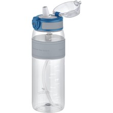 Uzspace Fiftyfifty Pipetli(Isırılamaz) 600 ml Silikon Gövde Tritan Su Matarası