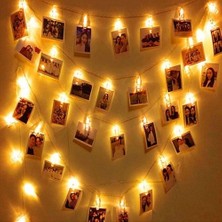 LED Işıklı Fotoğraf Mandalları 20 Adet-