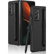 Dexmon Samsung Galaxy Z Fold 2 Kılıf Yumuşak Uçlu Kalemli 3D Kamera Korumalı Penna Case