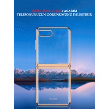 Dexmon Samsung Galaxy Z Flip Kılıf Metal Görünümlü Ultra Ince Katlanabilen Crieff Case