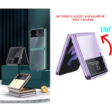 Dexmon Samsung Galaxy Z Flip 3 Kılıf Metal Görünümlü Ultra Ince Katlanabilen Crieff Case