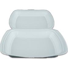 Rahmet Köpük Tabak Bölmesiz Kapaklı 50 Adet