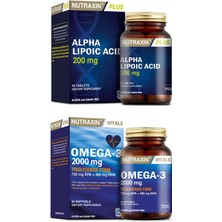 Nutraxin Alpha Lipoic Acid 200 Mg 60 Tablet, Omega 3 Balık Yağı 2000 Mg 60 Kapsül