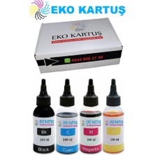 Eko Kartuş Epson Ecotank L130 T664 Set Muadil Mürekkep