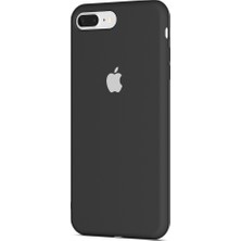 Casen Apple iPhone 7 Plus / 8 Plus Uyumlu Logolu Siyah Içi Kafide Aa Kalite Kılıf