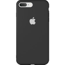 Casen Apple iPhone 7 Plus / 8 Plus Uyumlu Logolu Siyah Içi Kafide Aa Kalite Kılıf