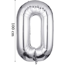 Elgala Folyo Balon 0 Rakamı Helyum Balon 100 cm