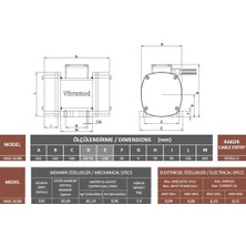 Vibramod Vma 15/80 Vibrasyon Motoru Trifaze (380V) 1500 Devir 82,13 Kgf 0.10 Kw