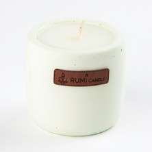 Rumi Candle Kokulu Mum Renkli Mum Beton Saksıda Mum Açık Yeşil