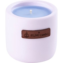 Rumi Candle Kokulu Mum Renkli Mum Beton Saksıda Mum Lila