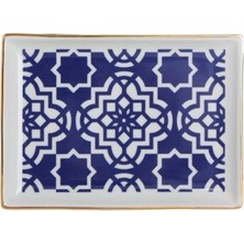 Qalitte Porland Morocco Kahvaltı Tabağı Desen7 Mor 18X13CM