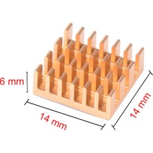 Keepro Pasif Chipset Soğutucu 1.4x1.4x6 mm Alüminyum Soğutucu Gold