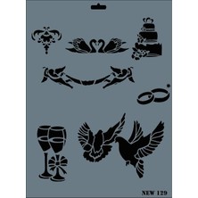 Rich New Seri N-129 Stencil 35X25 cm