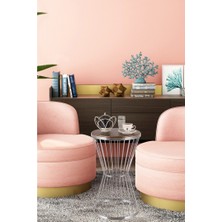 Begüsa Aytuğ Sehpa Krom Kaplamalı Ahşap Ceviz