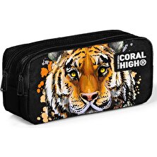 Yaygan Coral High Siyah Kaplan Erkek Çocuk Ilkokul Çanta Seti - Sırt Çantası+Beslenme+Kalemlik