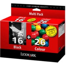 Lexmark 16+26 Siyah+Renkli Orjinal Kartuş Lexmark X1100/X1110