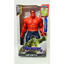 Avengers The Hulk Kırmızı Renk Red Hulk 30 cm Işıklı Sesli Figür Kahraman Oyuncak