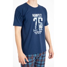 Tampap Erkek Baskılı Pijama Takımı Kısa Kollu Tampap 2170-K