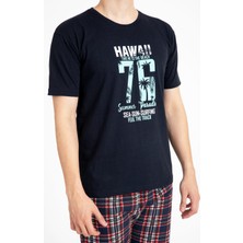 Tampap Erkek Baskılı Pijama Takımı Kısa Kollu Tampap 2170-K