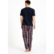 Tampap Erkek Baskılı Pijama Takımı Kısa Kollu Tampap 2170-K