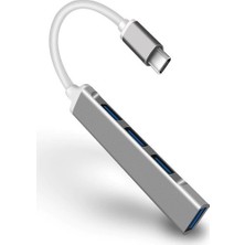 Flagen Macbook Uyumlu Type-C To 4x USB 3.0 Splitter 5 GBps Çevirici Hub Adaptör