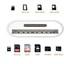 Daytona NK1022 Apple iPhone iPad Lightning To Sd Camera Reader Sd Micro Sd Kart Okuyucu Kablo Adaptör-Beyaz