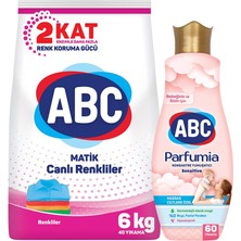 Abc Matik Color 6 kg + Abc Konsantre Yumuşatıcı Parfumia Sensitive 1440 ml