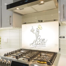 Decorita Cam Ocak Arkası Koruyucu | Bon Appetit - Servis | 49,5cm X 76cm