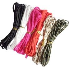 Attract 6 Renkler 550 Paracord 7 Strands Paraşüt Kordon Halat Açık Ipi 5 M / Renk (Yurt Dışından)