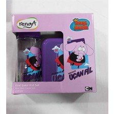 Renga Kral Şakir Beslenme Kabı Pipetli Trıtan Matara Set