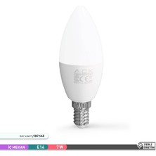Ack LED Mum Ampul 6500K Beyaz Işık 220V 7W E14