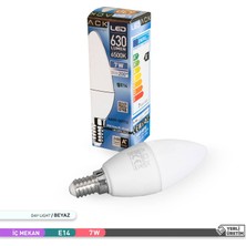 Ack LED Mum Ampul 6500K Beyaz Işık 220V 7W E14