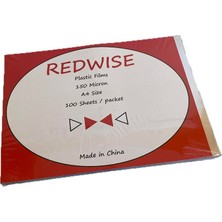 Redwise A4 Şeffaf Cilt Kapağı 150 Micron 100'LÜ Paket - Asetat Kağıdı