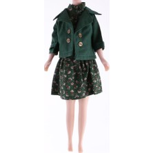 Tashow Bebek Giysileri 1/6 Blythe Bjd Bebek Dantel Elbise Kot Ceket Skrit Kıyafet Kostüm Yeşil (Yurt Dışından)