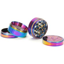 Amsterdam 4 Katmanlı 40MM Metal Grınder / Tütün ve Baharat Öğütücü - Raınbow