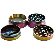 Amsterdam 4 Katmanlı 40MM Metal Grınder / Tütün ve Baharat Öğütücü - Raınbow