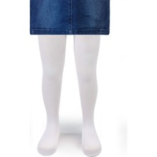 Civil Girls Kız Çocuk Külotlu Çorap 2-12 Yaş Beyaz