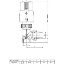 Eca Trv5 Köşe Termostatik Valfi 1/2