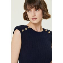 Network Slim Fit Lacivert Kazak