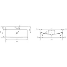 Bocchi Scala 100 cm Parlak Beyaz Tezgah Üstü Lavabo 1079-001-0126