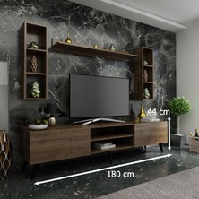 Myniture Ideal Tv Ünitesi + Duvar Rafı Q7009-2 Ceviz