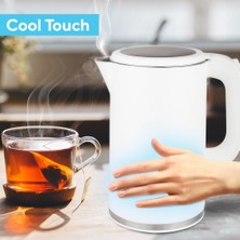 Kumtel Hmk-04  Cool Touch Beyaz Kettle