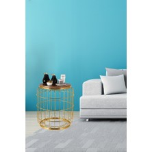 Begüsa Camellia Gold Kaplamalı Ceviz Sehpa