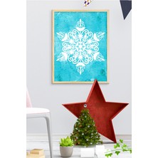 Özcanlar Çerçeve Çerçeveli Ahşap Çerçeve Yılbaşı Noel Tekli Tablo Çerçeveler Dekorasyon Ev Dekoru ÖZC-347