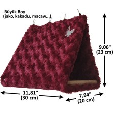 Akat Cosy Fluffy Büyük Boy Bordo Papağan - Kemirgen Hamağı