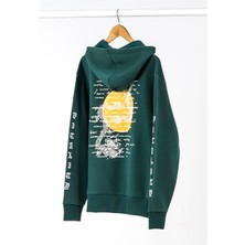 Jahr Marc Dragon Baskılı Yeşil Oversize Kadın Sweatshirt